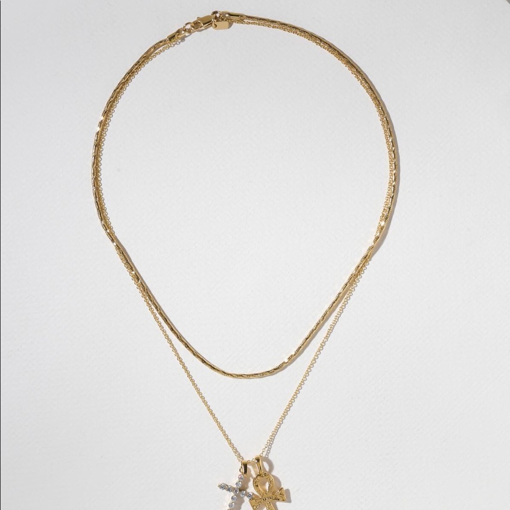 New Vanessa Mooney THE ANKH CROSS NECKLACE - Picture 2 of 9